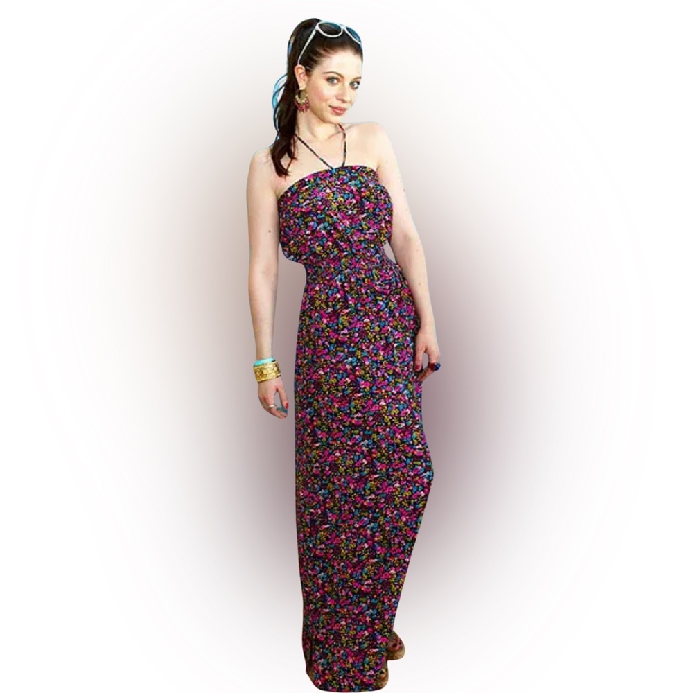Vintage REBECCA TAYLOR Multicolor Strapless Dress
